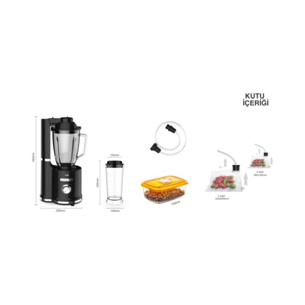 ⁦خلاط فواكه مع تقنية سحب الهواء 800 واط YUI⁩ - الصورة ⁦3⁩